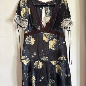 NWT Free People floral and lace dress